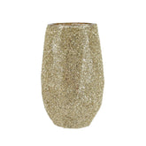 Decoris Glass Vase with Glitters 15.5 x 24cm - Gold